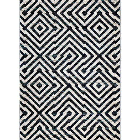 Shaza modern beige and dark lines soft carpet